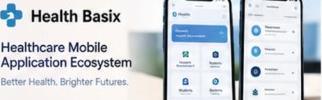 Health Basix healthcare app on two phones